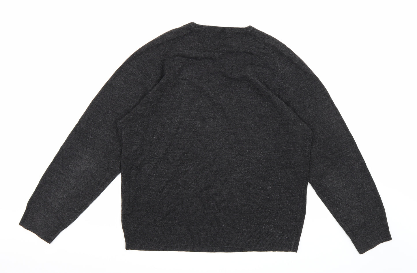 Blue Harbour Mens Grey  Knit Pullover Jumper Size L