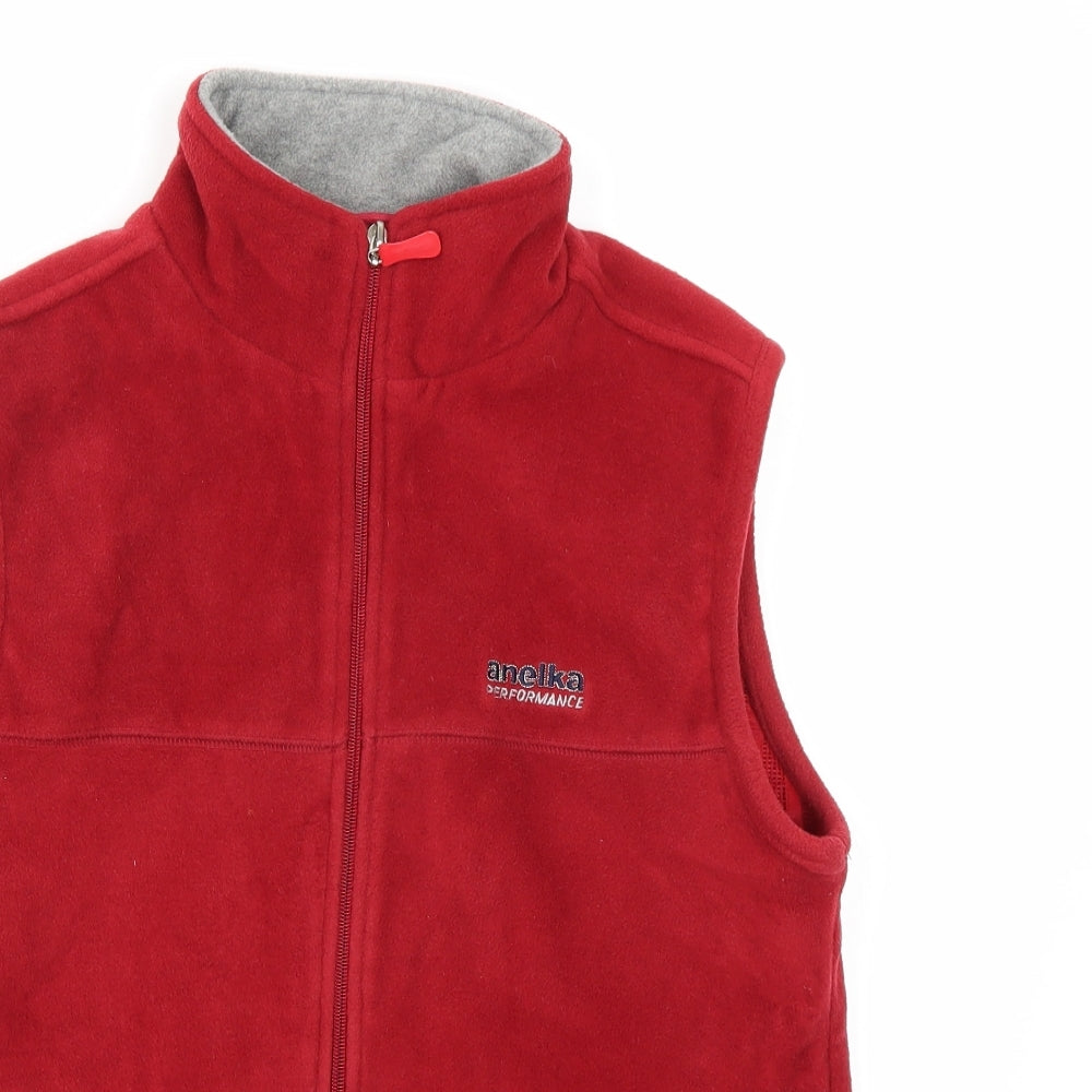 anelka Boys Red  Fleece Gilet Coat Size 15-16 Years