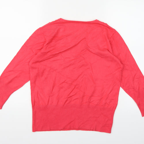 Preworn Womens Pink  Knit Pullover Jumper Size S