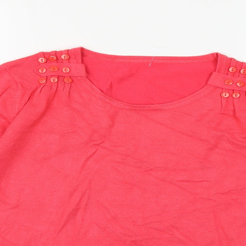 Preworn Womens Pink  Knit Pullover Jumper Size S
