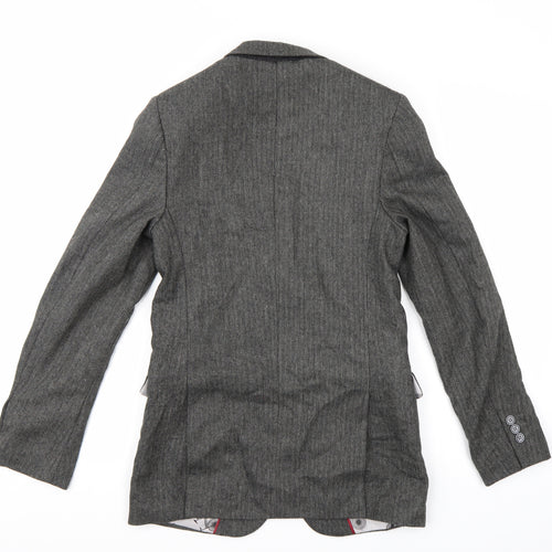 paisley of london Womens Grey Herringbone  Jacket Blazer Size 14