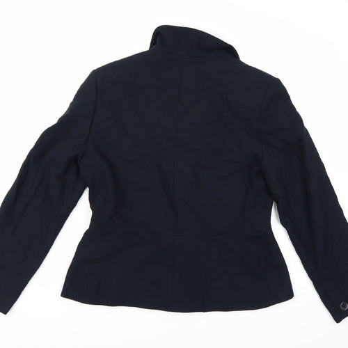 Equation Womens Blue  Rayon Jacket Blazer Size 12