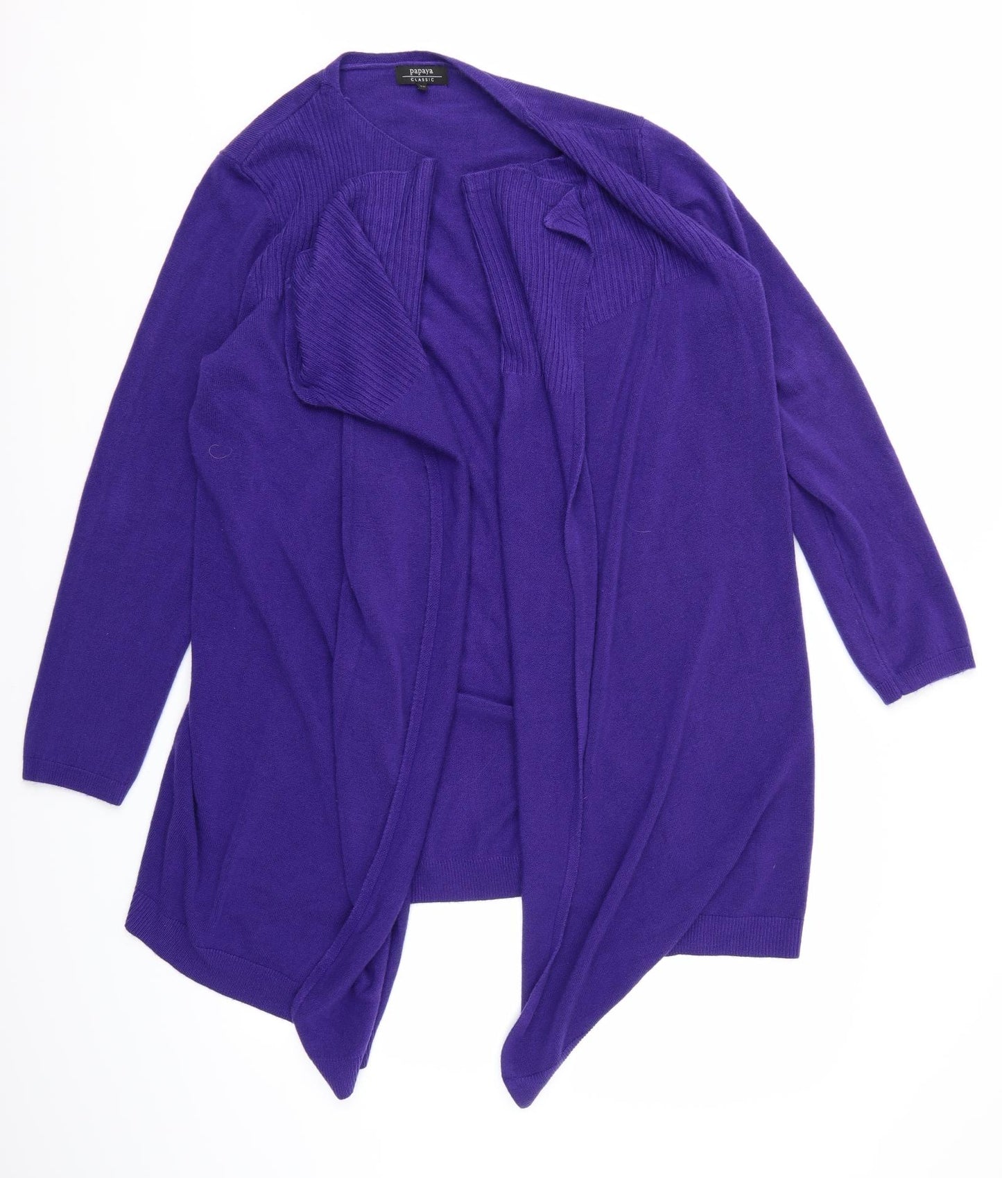 Papaya Womens Purple  Knit Cardigan Jumper Size 16