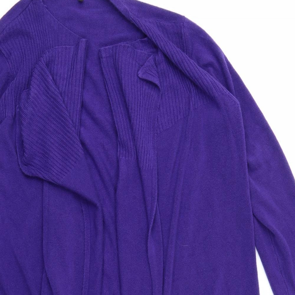 Papaya Womens Purple  Knit Cardigan Jumper Size 16
