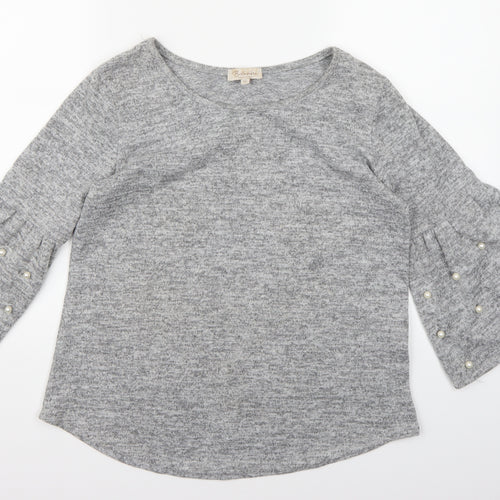 Bellambia Womens Grey  Knit Pullover Jumper Size M  - Flared Sleeves