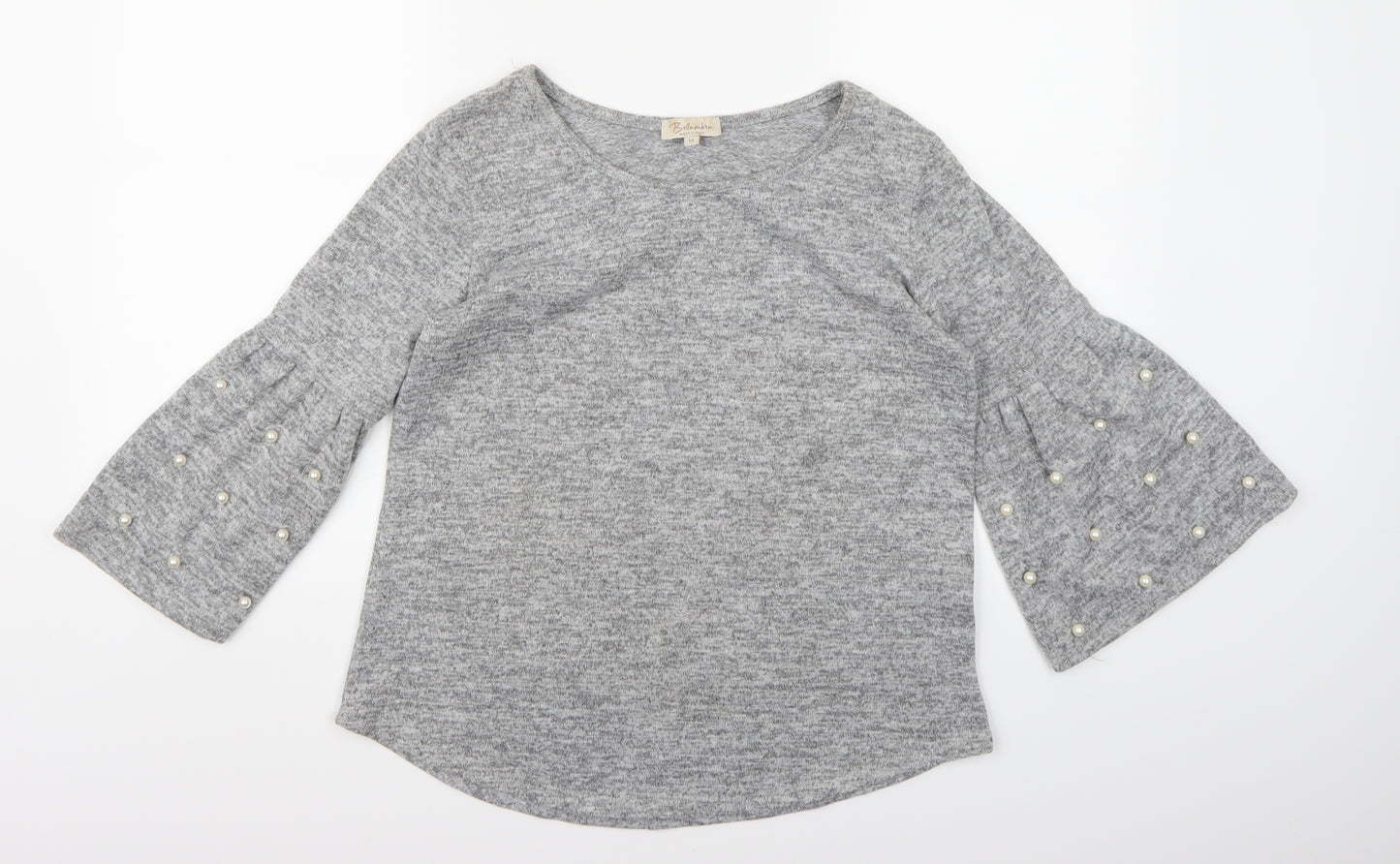 Bellambia Womens Grey  Knit Pullover Jumper Size M  - Flared Sleeves