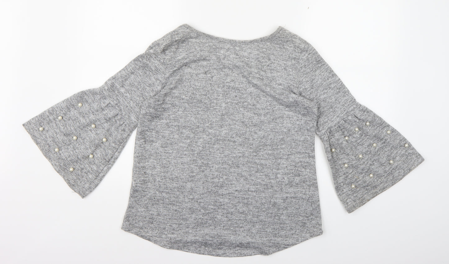 Bellambia Womens Grey  Knit Pullover Jumper Size M  - Flared Sleeves