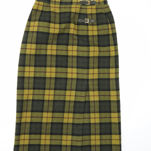 Preworn Womens Yellow Check Fleece Maxi Skirt Size 16