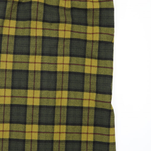 Preworn Womens Yellow Check Fleece Maxi Skirt Size 16
