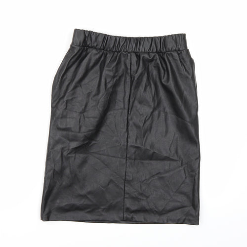 Topshop Womens Black   A-Line Skirt Size 8