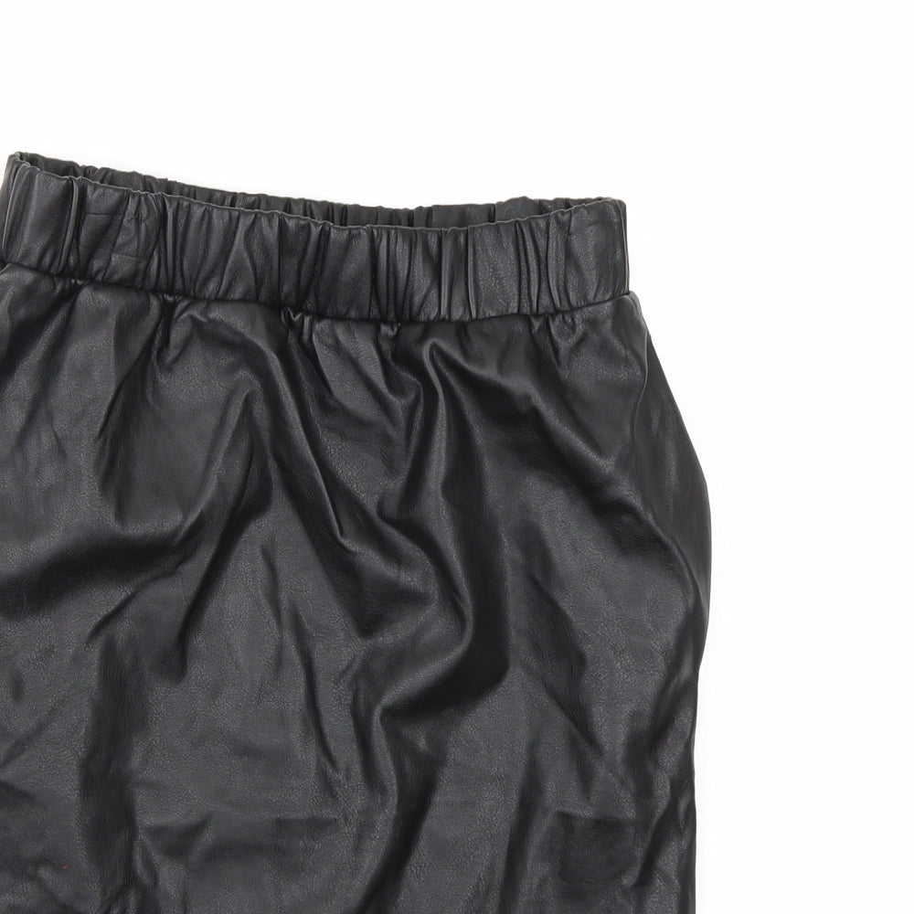 Topshop Womens Black   A-Line Skirt Size 8