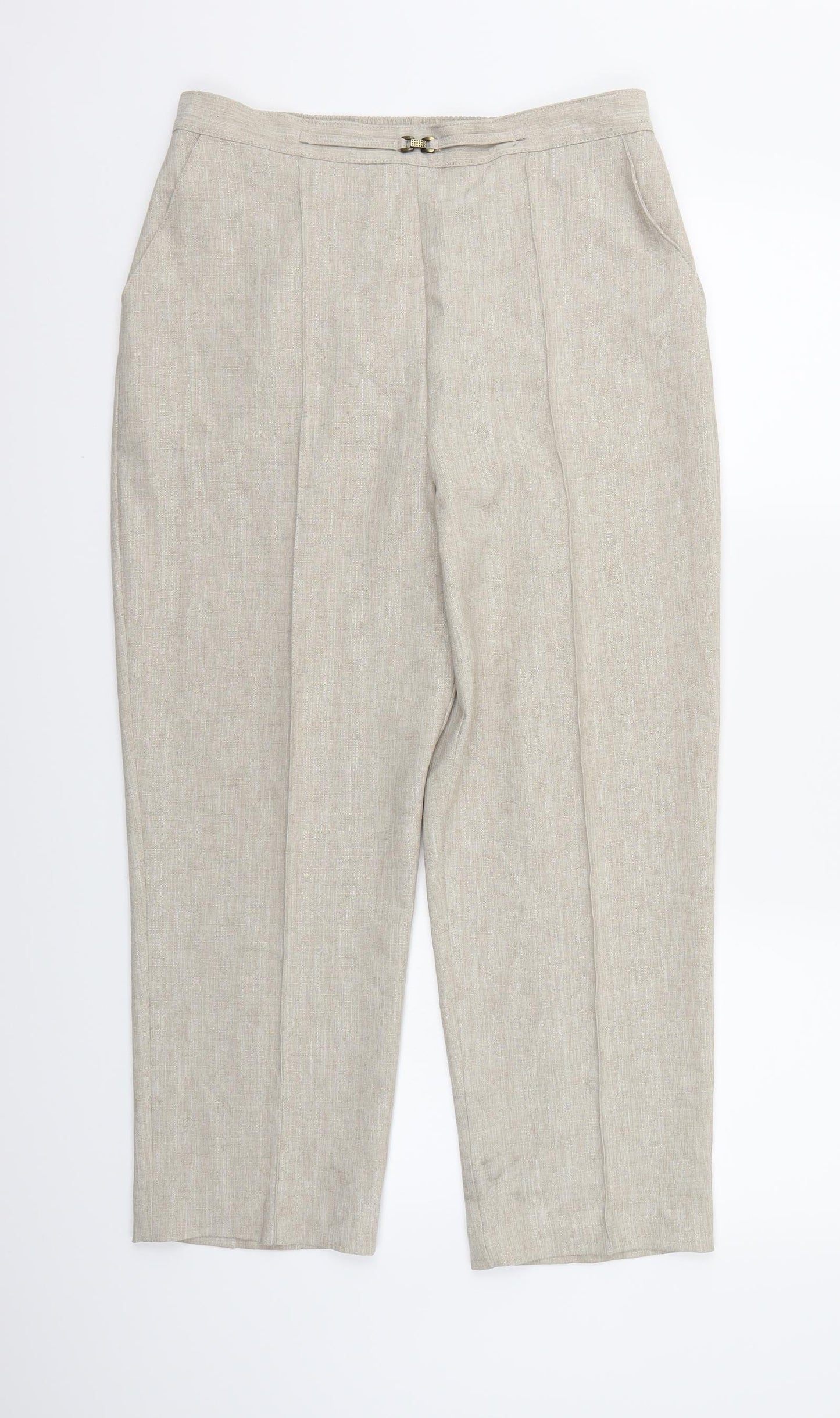 Papaya Womens Ivory   Trousers  Size 12 L24 in
