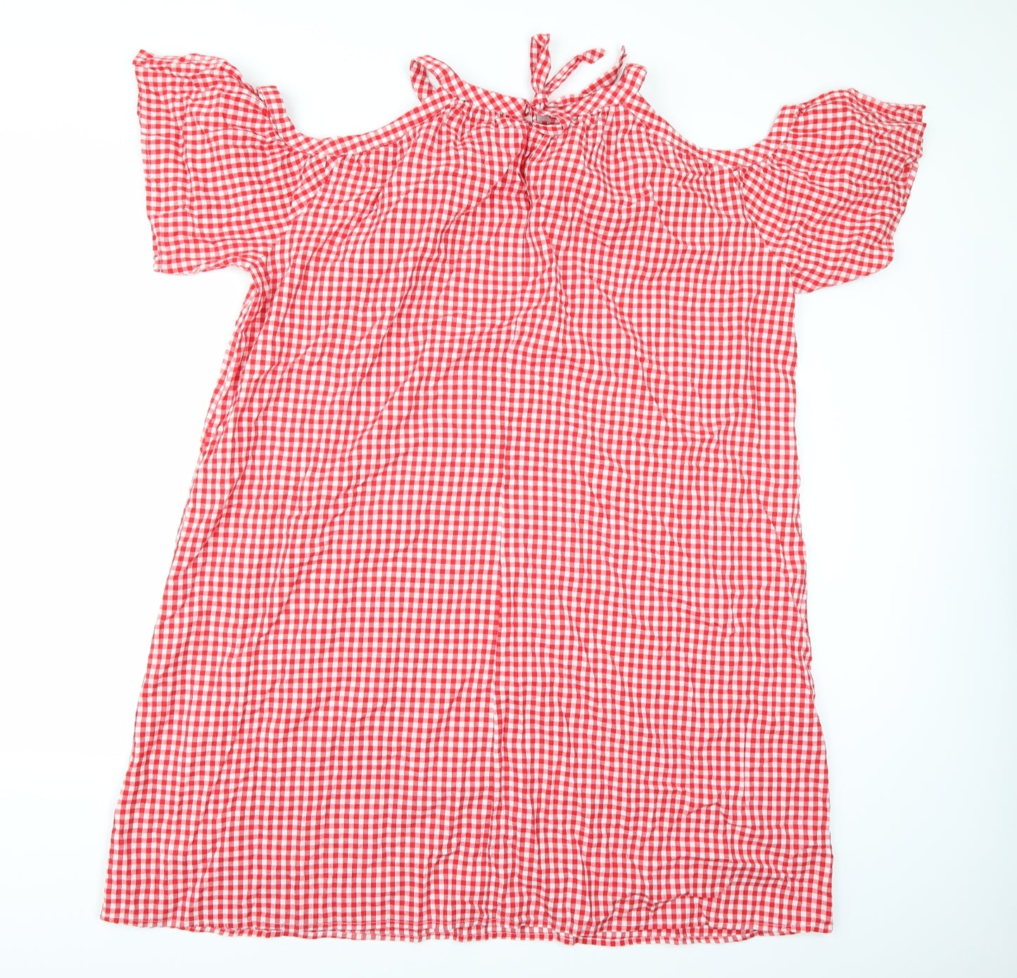 New Look Womens Red Check  Basic Blouse Size 24