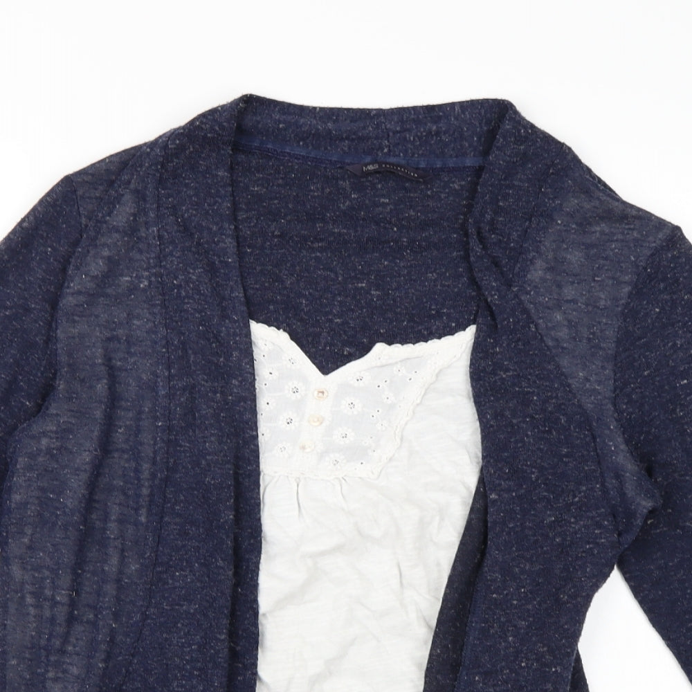 Marks and Spencer Womens Blue   Cardigan Jumper Size 14
