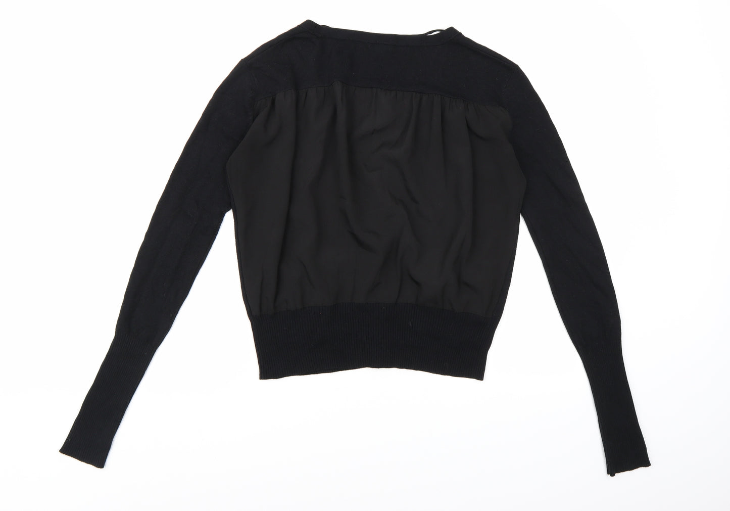 Full Circle Womens Black  Knit Cardigan Jumper Size 12