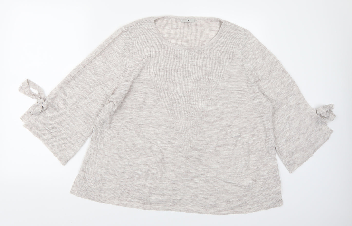 TU Womens Ivory  Knit Pullover Jumper Size 20