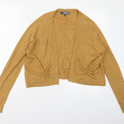 Limited Collection Womens Yellow  Knit Cardigan Jumper Size S