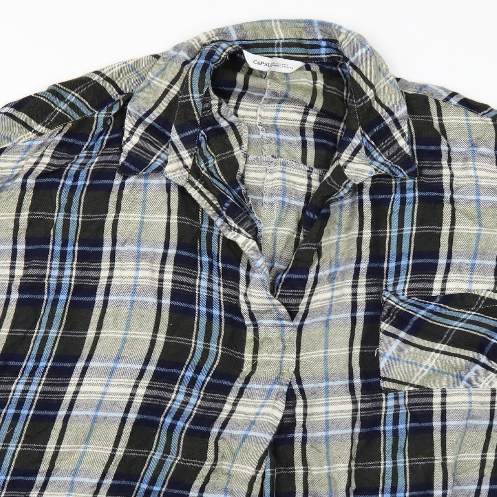 CAPSULE Womens Grey Check  Basic Blouse Size 30