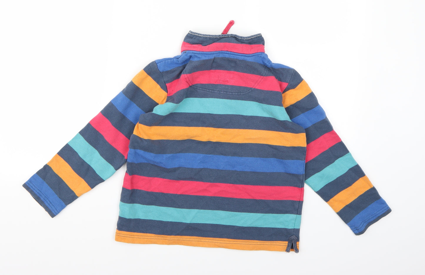 Joules Girls Multicoloured Striped Jersey Pullover Sweatshirt Size 8 Years