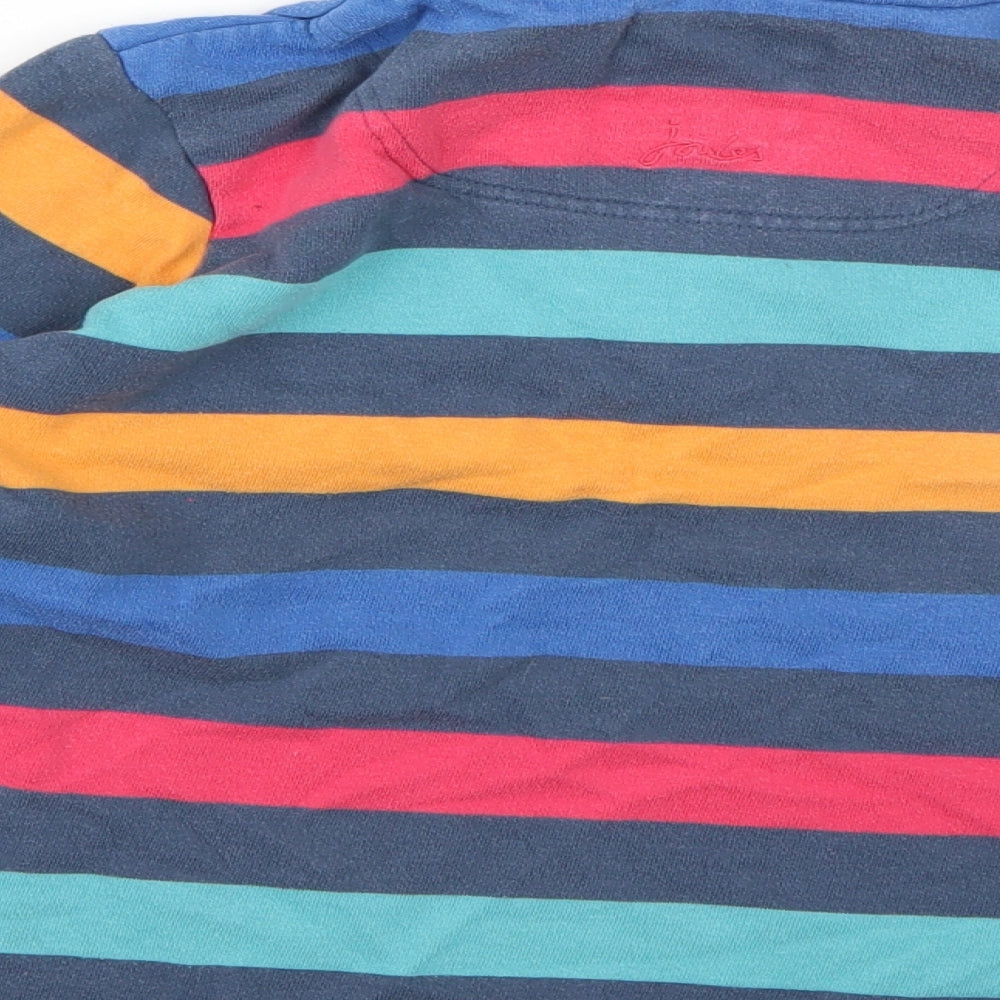 Joules Girls Multicoloured Striped Jersey Pullover Sweatshirt Size 8 Years