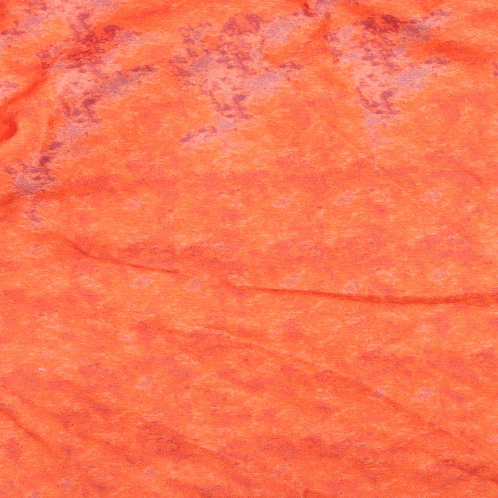 MissLook Womens Orange Geometric  Basic Blouse Size 2XL