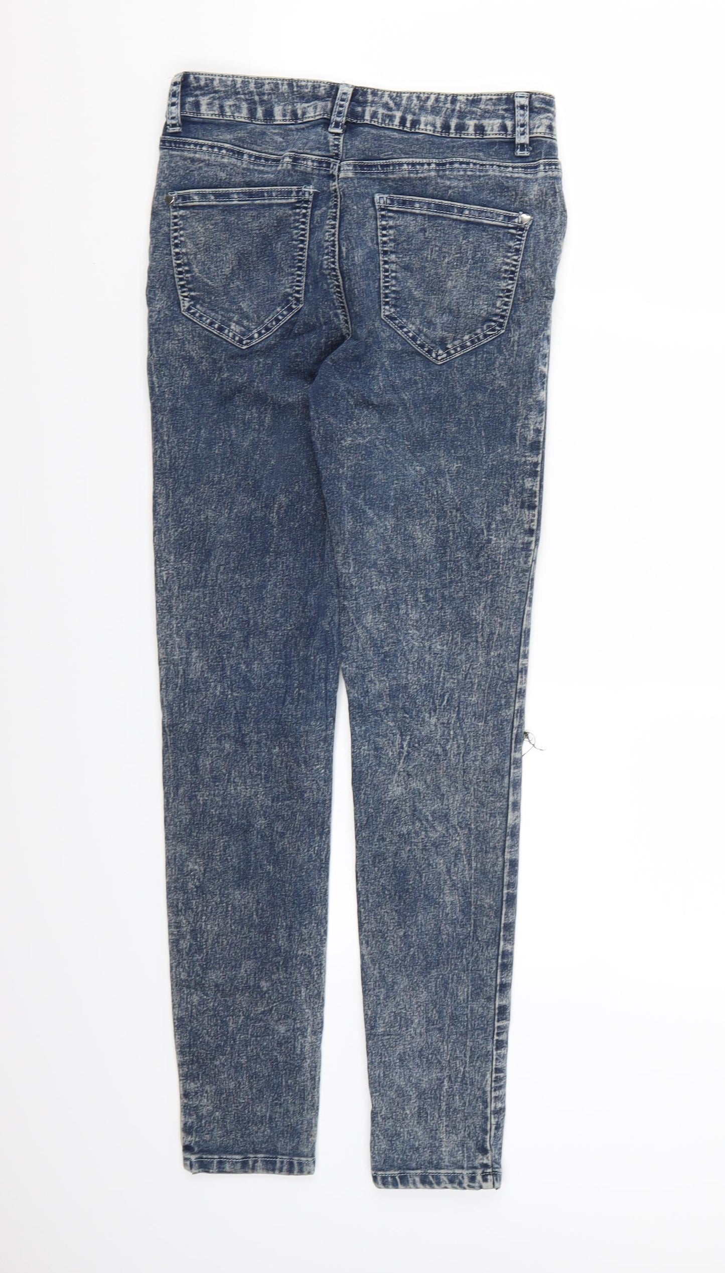 Kylie Girls Blue  Denim Skinny Jeans Size 12 Years - Acid Wash