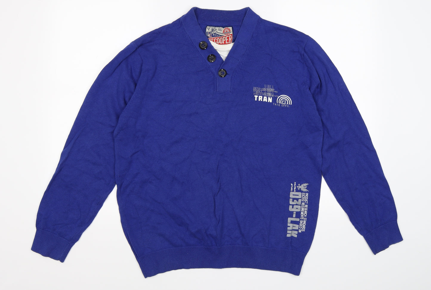 Lee Cooper Womens Blue  Knit Pullover Jumper Size L