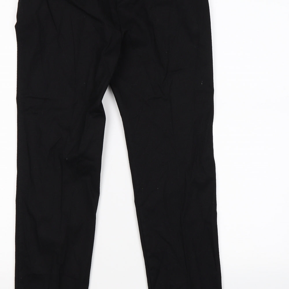 NEXT Womens Black   Capri Trousers Size 6 L26 in - with belt