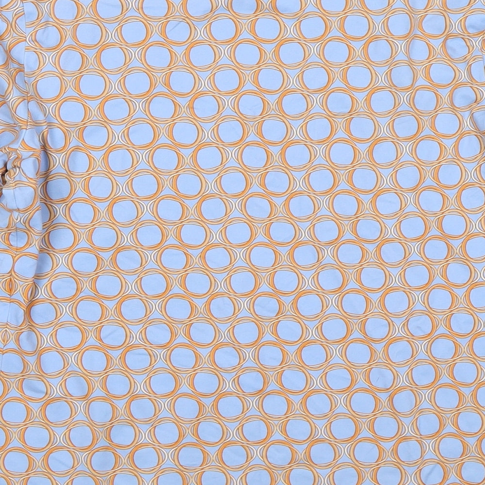 J. McLaughlin Womens Blue Polka Dot  Basic T-Shirt Size M