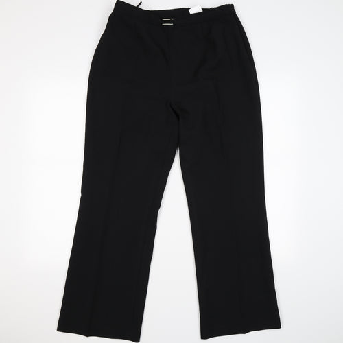 Classics Womens Black   Trousers  Size 14 L28 in - office work