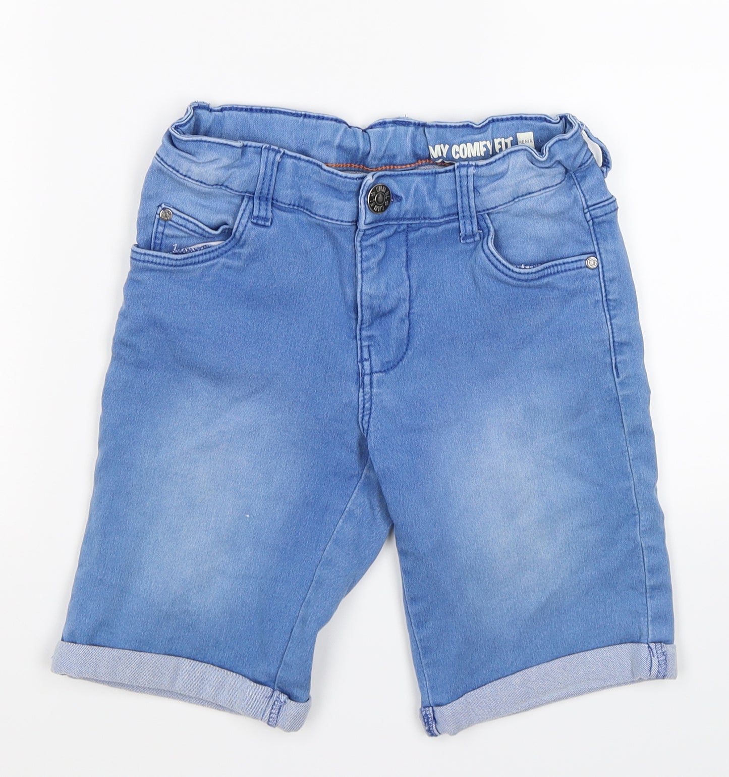 HEMA Boys Blue  Denim Cargo Shorts Size 9-10 Years