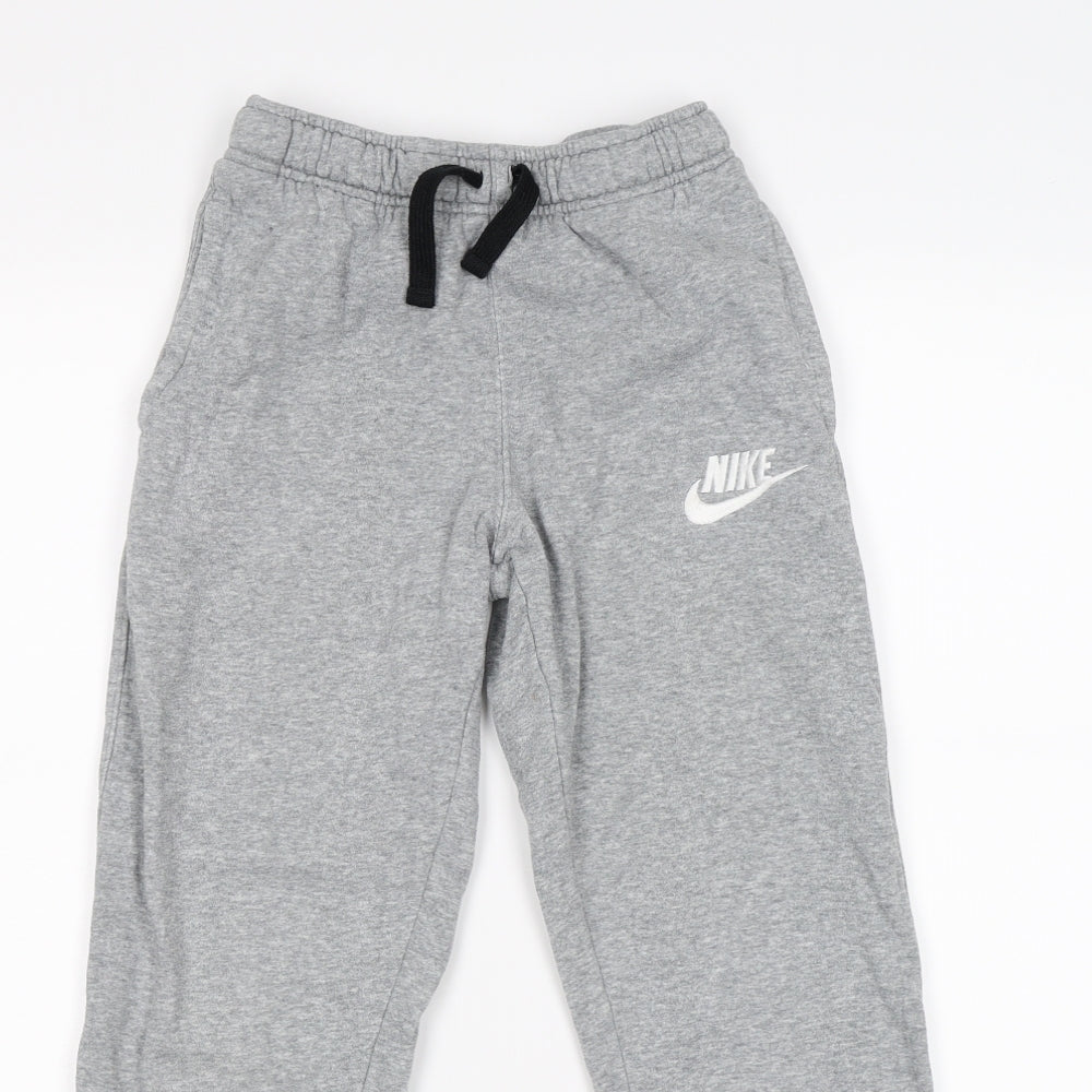 Nike Boys Grey  Jersey Jogger Trousers Size 10-11 Years