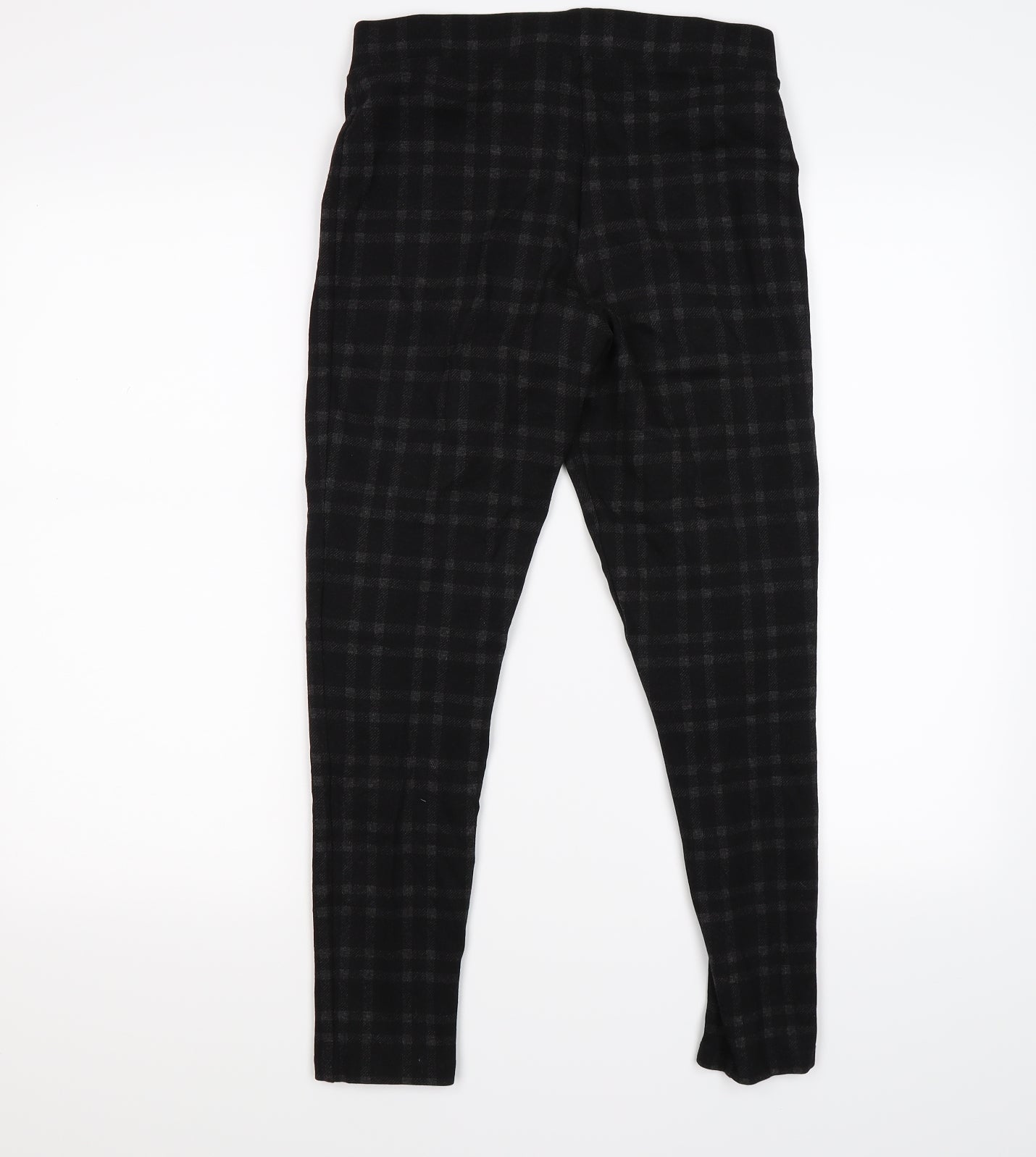 Marks and Spencer Womens Grey Check  Pedal Pusher Leggings Size 10 L25 in