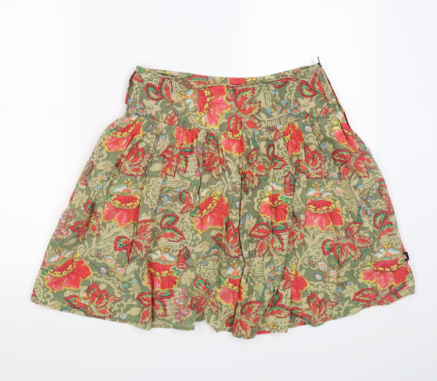 Yumi Womens Green Floral  Flare Set Size S