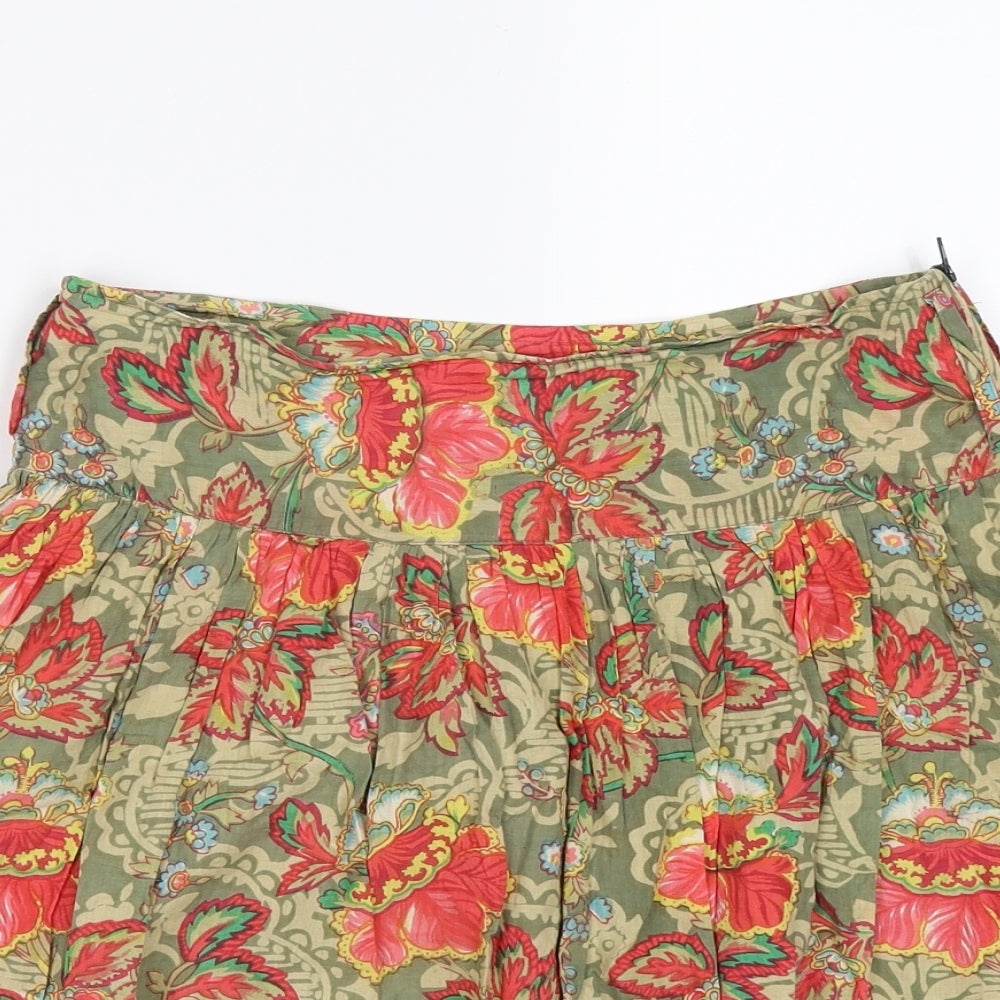 Yumi Womens Green Floral  Flare Set Size S
