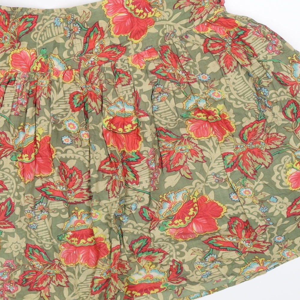 Yumi Womens Green Floral  Flare Set Size S
