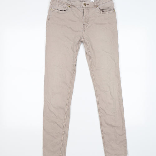 H&M Womens Beige  Denim Skinny Jeans Size 12 L28 in