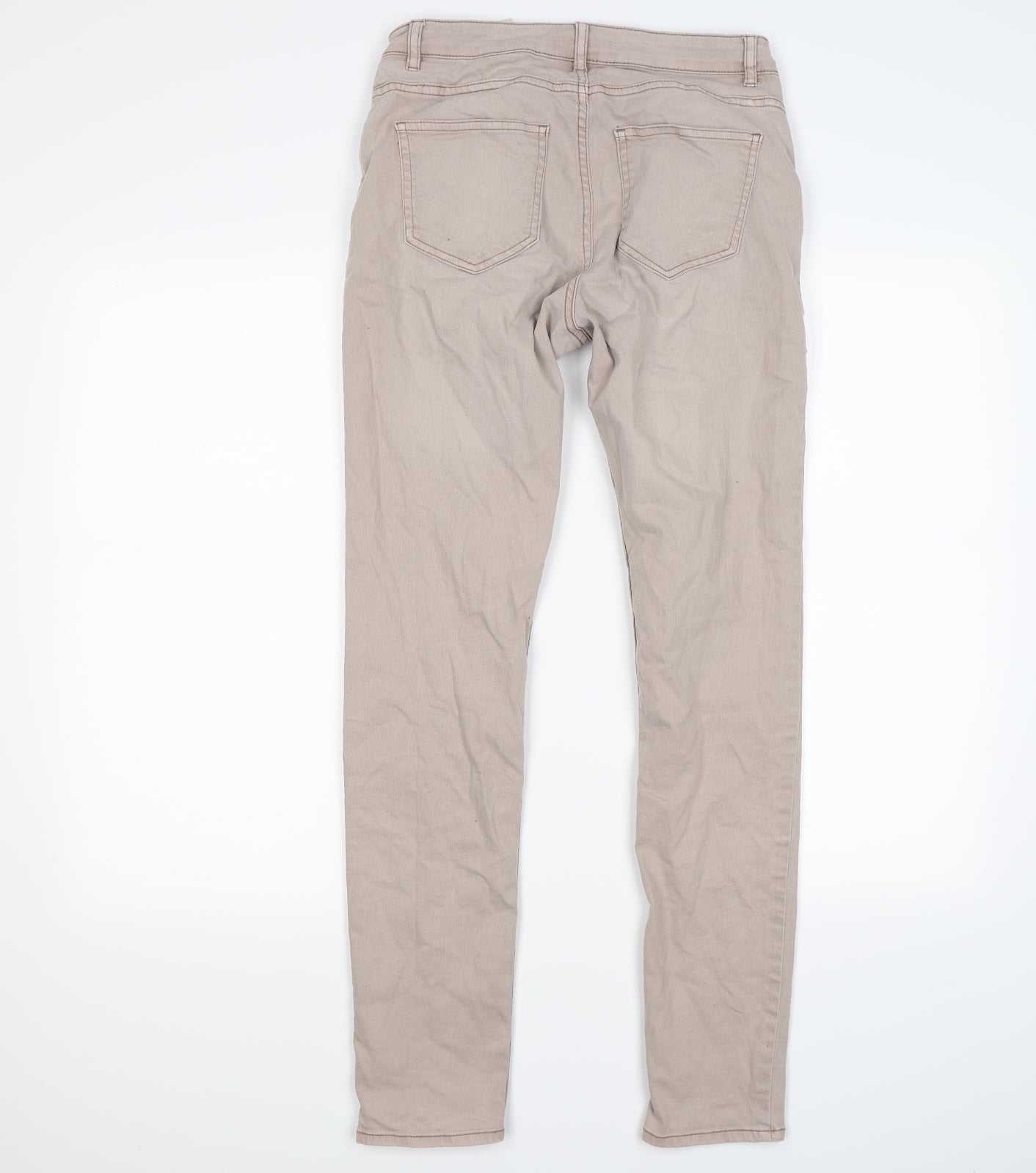 H&M Womens Beige  Denim Skinny Jeans Size 12 L28 in