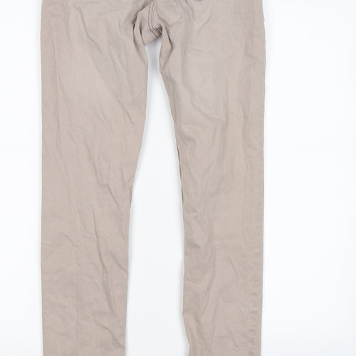 H&M Womens Beige  Denim Skinny Jeans Size 12 L28 in