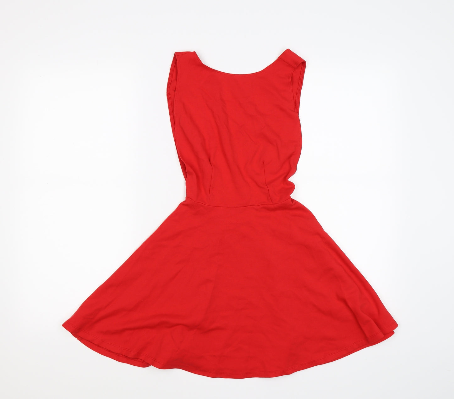 American Apparel Womens Red   Skater Dress  Size S  - backless