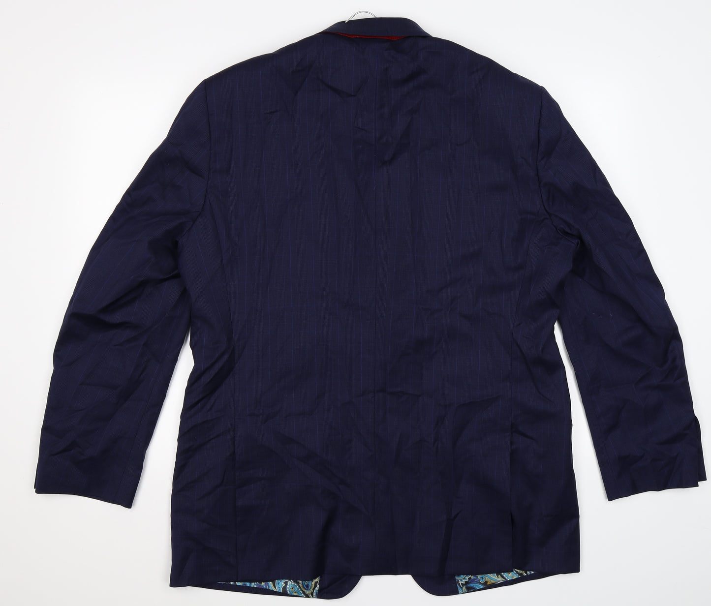 Indochino Mens Blue Check  Jacket Suit Jacket Size 44