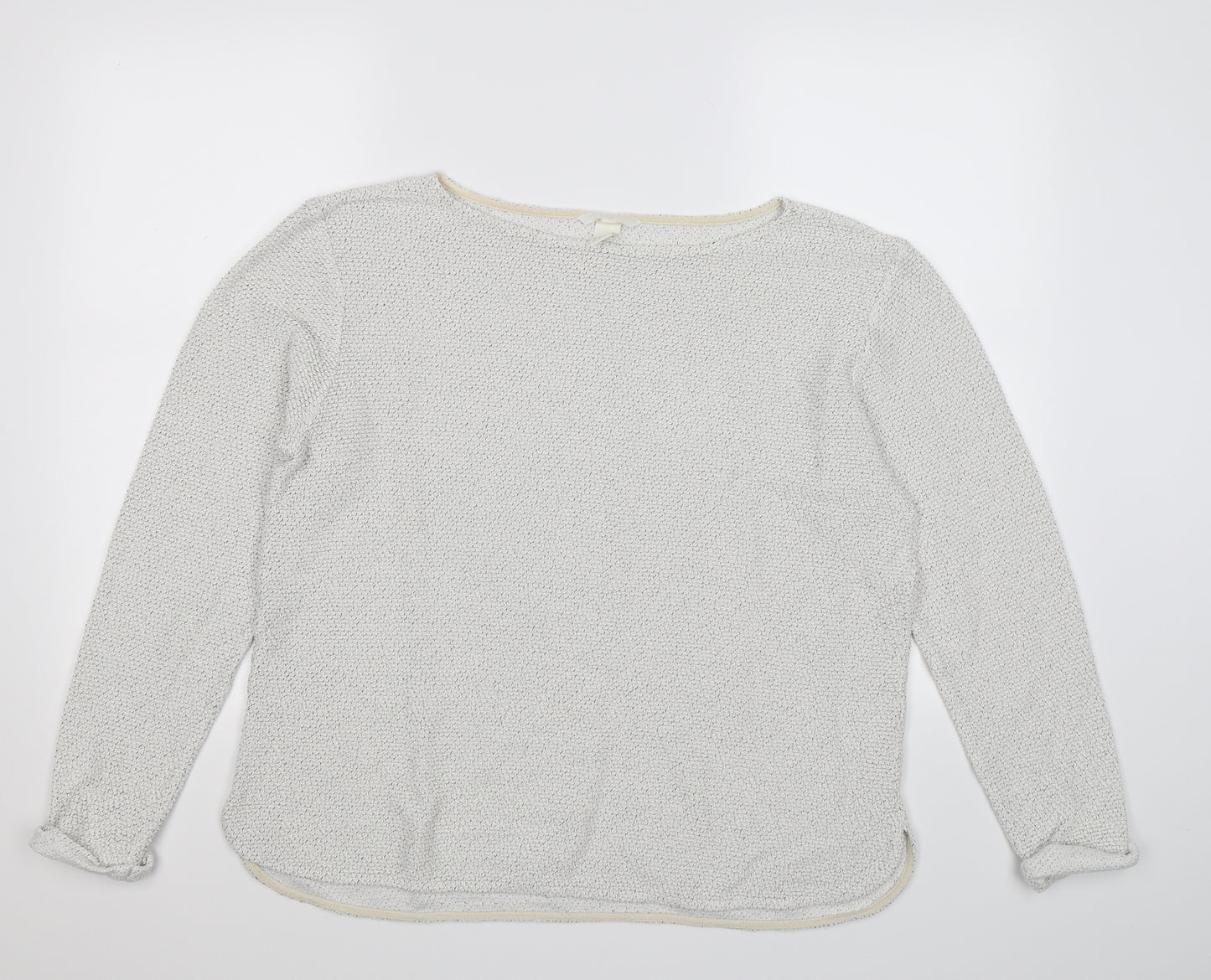 H&M Womens Grey  Knit Pullover Jumper Size L