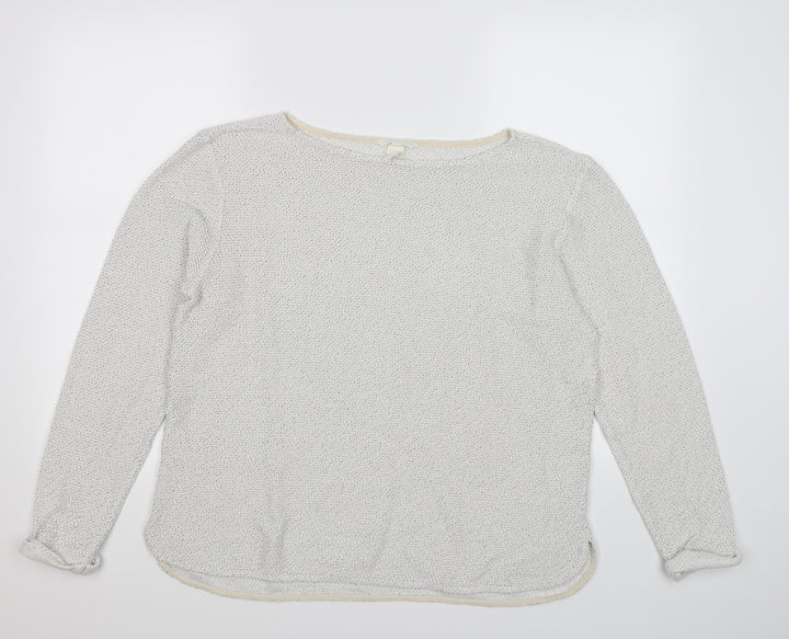 H&M Womens Grey  Knit Pullover Jumper Size L