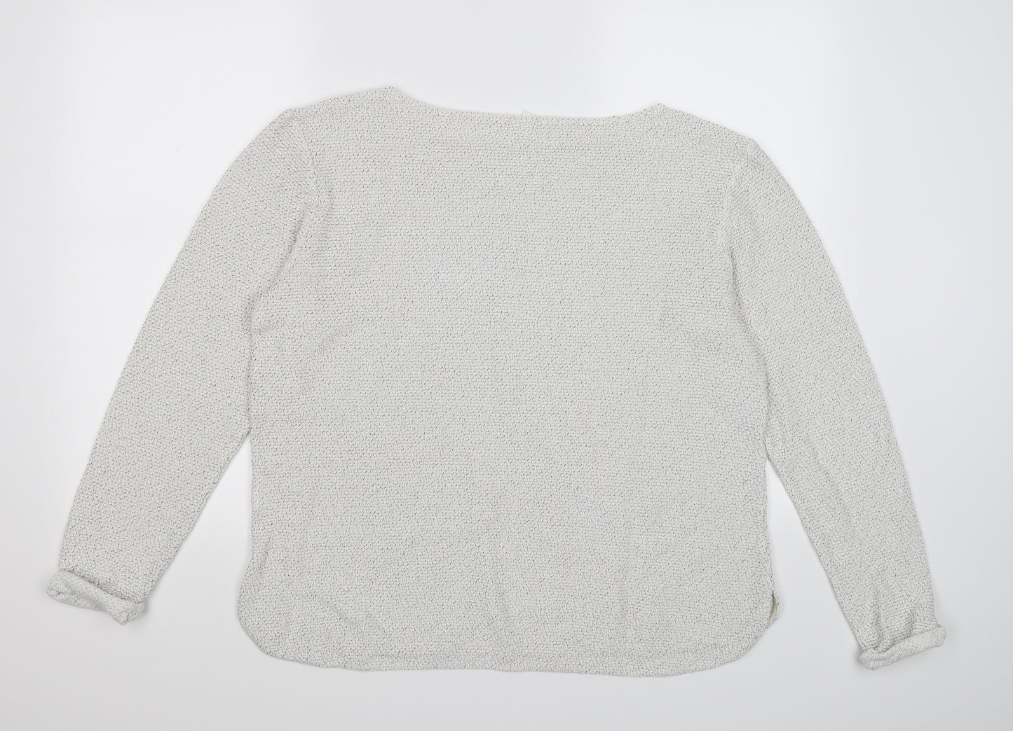 H&M Womens Grey  Knit Pullover Jumper Size L
