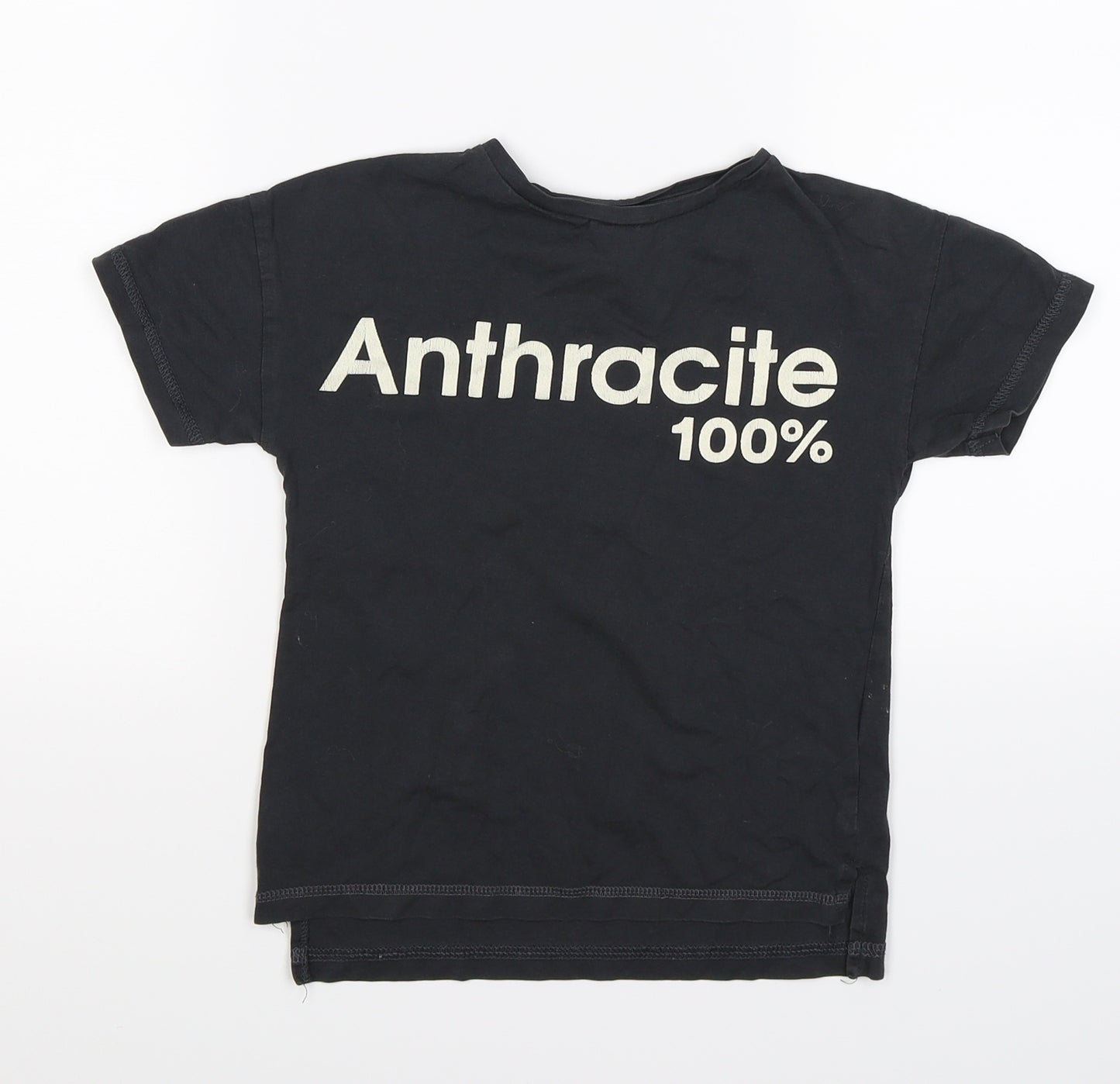 Zara Girls Grey   Basic T-Shirt Size 6 Years  - ANTHRACITE 100%