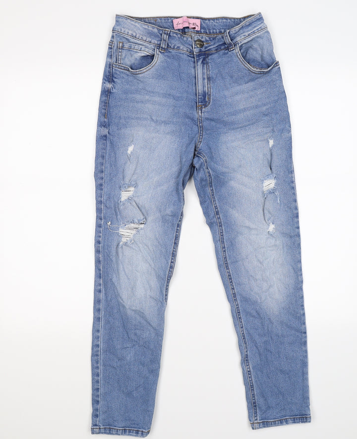 for me too Womens Blue  Denim Skinny Jeans Size 10 L25 in