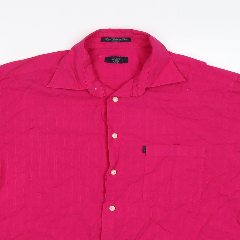 GANT Mens Pink Check   Button-Up Size M  - summer shirt
