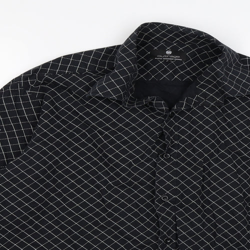 outrage Mens Black Argyle/Diamond   Button-Up Size M