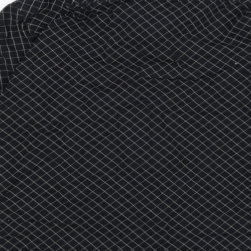 outrage Mens Black Argyle/Diamond   Button-Up Size M