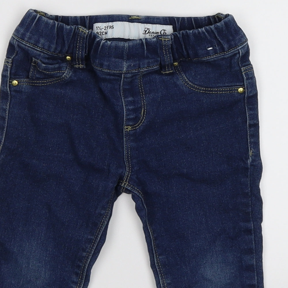 denim co Girls Blue  Denim Capri Jeans Size 18-24 Months